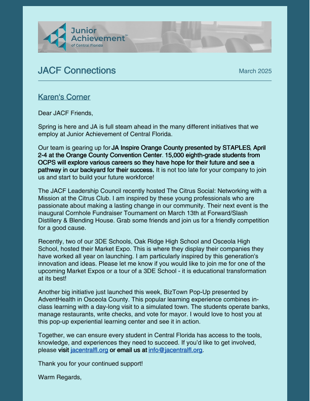 JACF Connections: March 2025