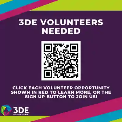 QR code for volunteers to scan.
