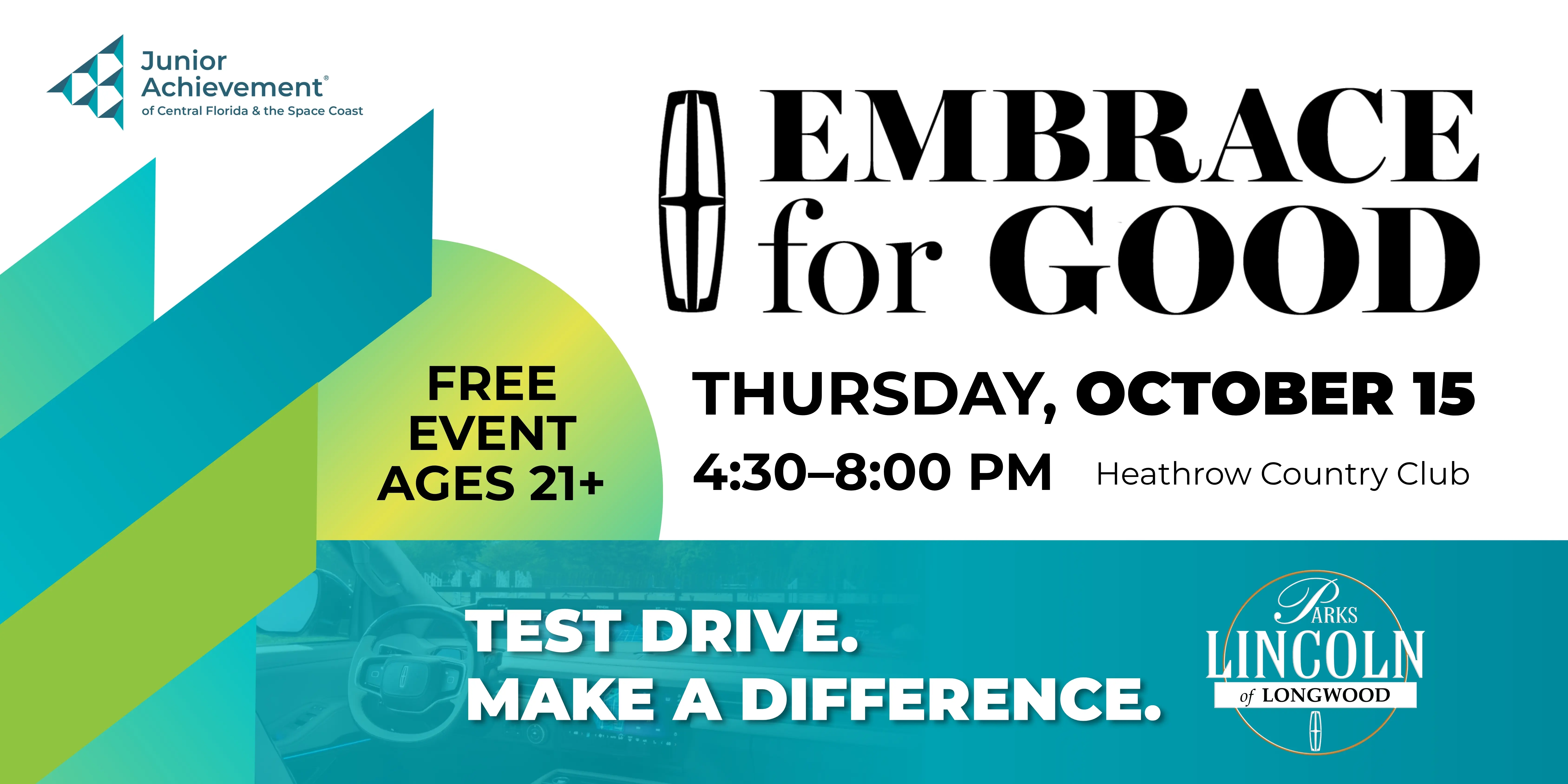 Embrace for Good Header in Teal and green colors
