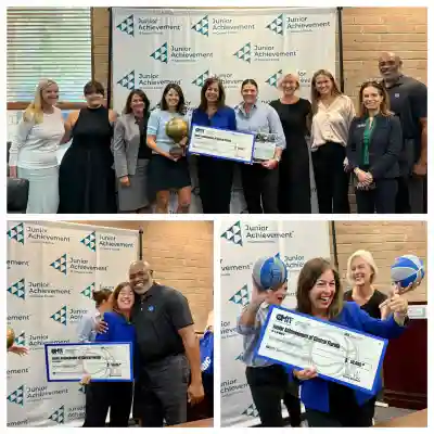 Three Photos with Orlando Magic Youth Foundation and JACF Team